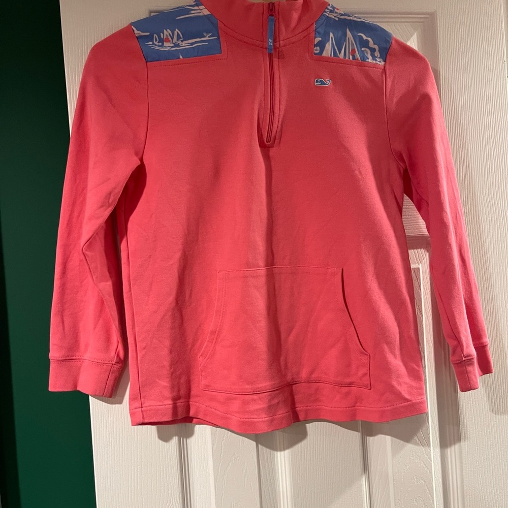 Vineyard Vines kids 10/12 Coral color 1/2 zip jumper